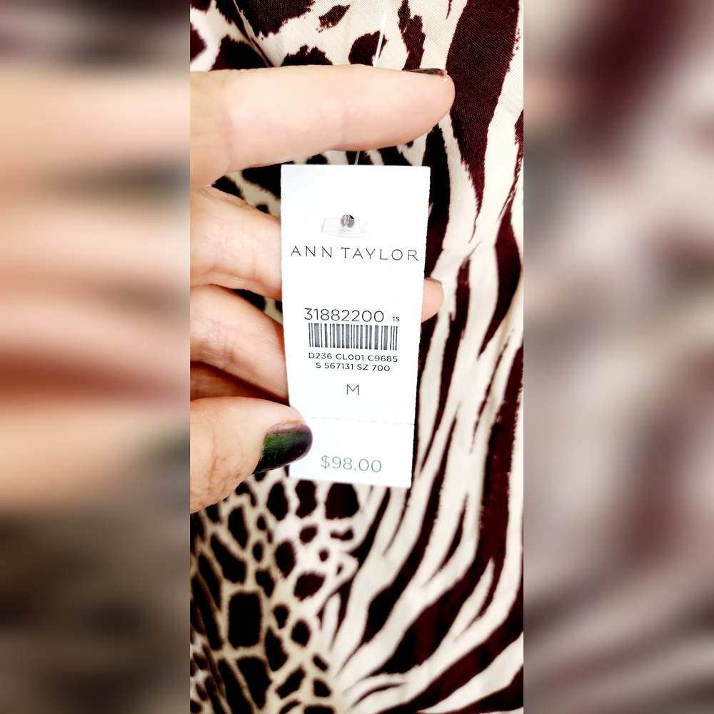 NWT Ann Taylor Animal Print Midi Skirt - Picture 4 of 6